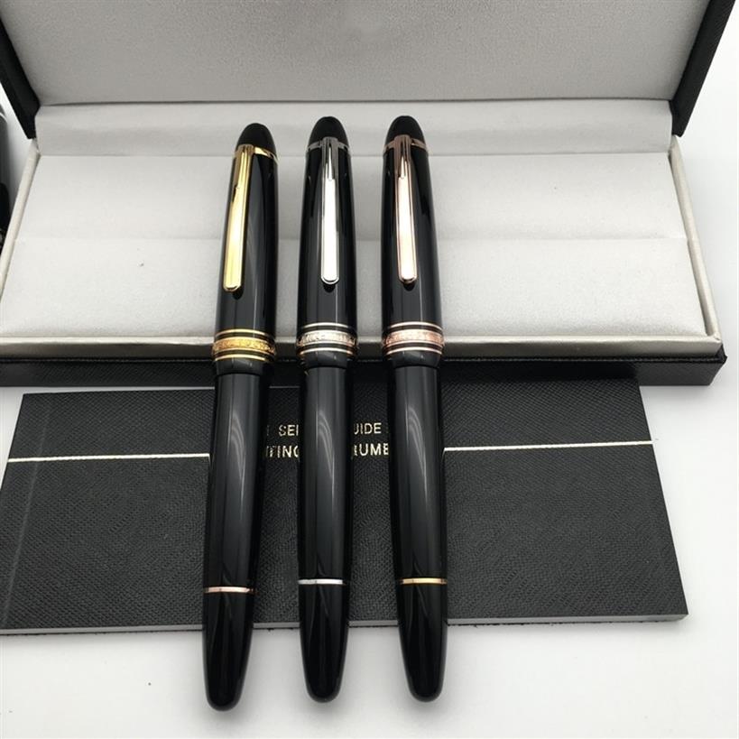 

Luxury Msk-149 Cassic Black Resin Fountain pen Rollerball pens stationery office school supplies with Serial Number High quality280E, As picture shows