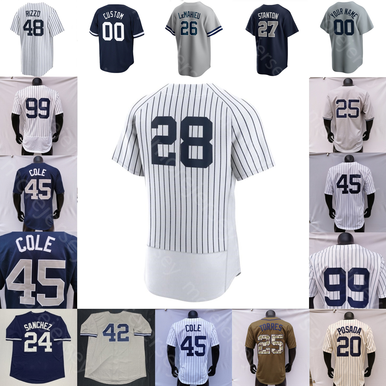 

Nestor Cortes Jr. Jersey Tim Locastro Matt Carpenter Aaron Judge Josh Donaldson DJ LeMahieu Anthony Rizzo Gleyber Torres Stanton Joey Gallo Gerrit Cole Severino, Player's versions pinstripe