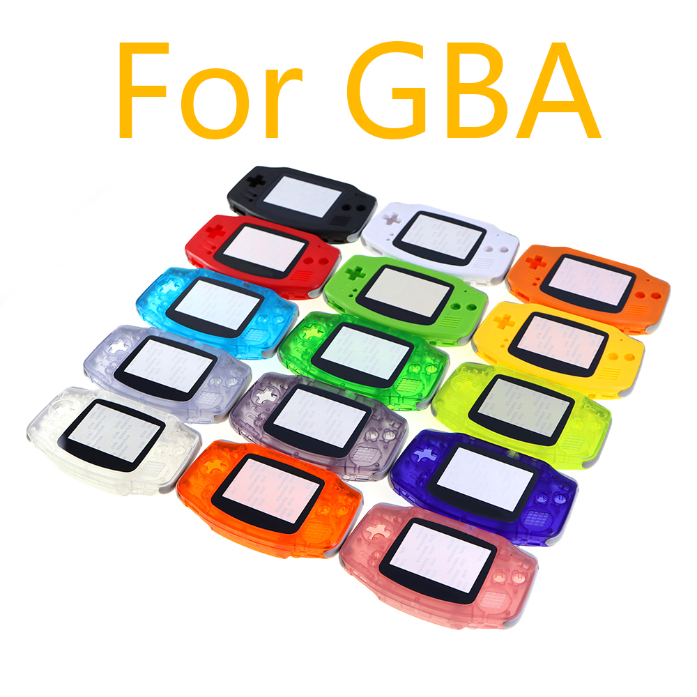 

Replacement Clear Case Shell Cover for GBA Housing Gameboy Advance Console Buttons Screw Driver