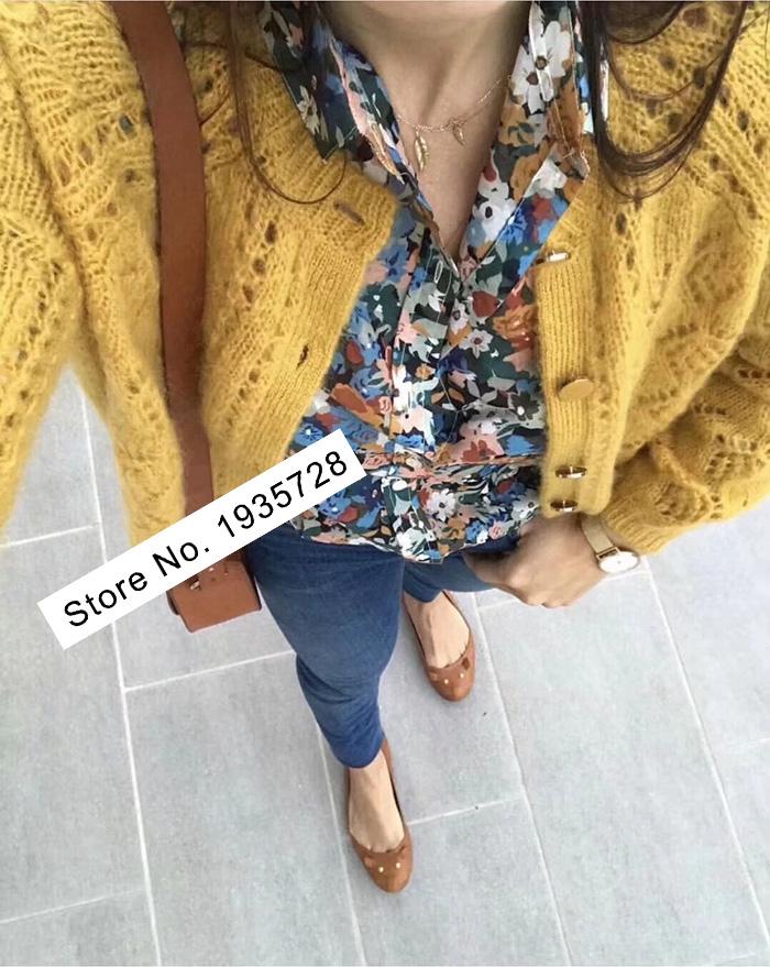 

Women' Blouses & Shirts Yidora Silk Cotton Blend Long Sleeve Lapel Floral Printing Blouse Shirt - 2022 Spring Summer Est Top, Multi