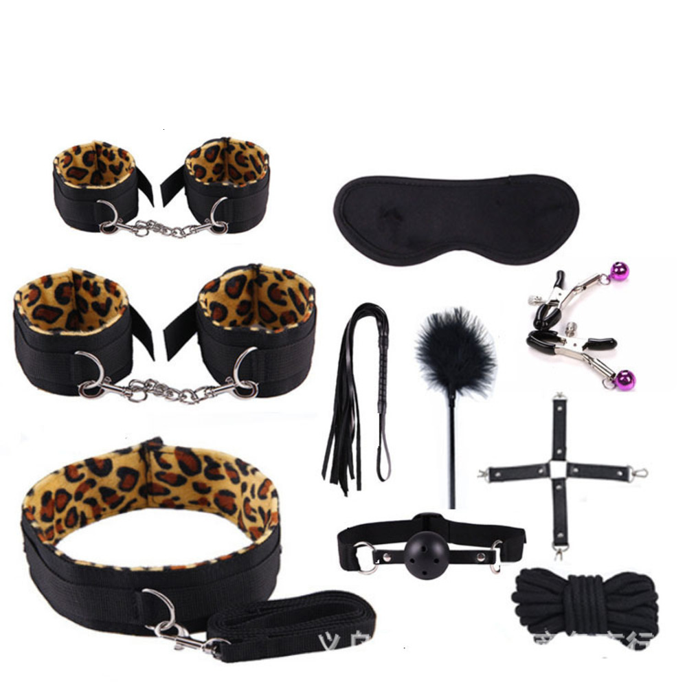 

Suit Sm Fun Binding Combination Tool Adult Alternative Toy Plush Handcuffs Foot Cuffs 10 Piece Set MJZT