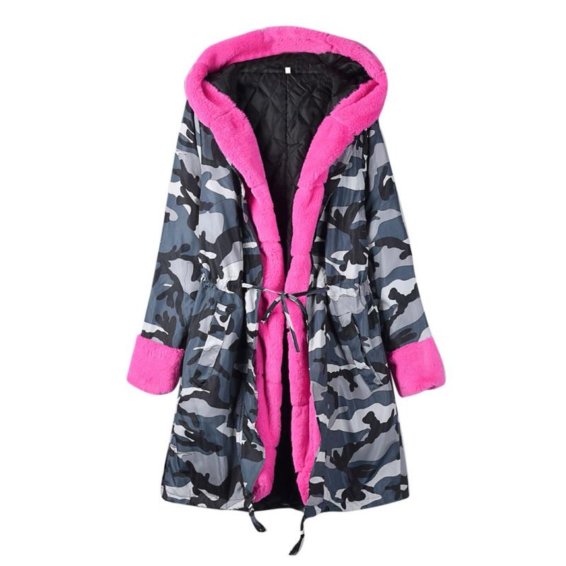 

Women's Jackets Women'S Keep Warm Hooded Coat Casual Slim Velvet Color Print Jacket Fishtail Long Sleeves OvercoatWomen's, Grey