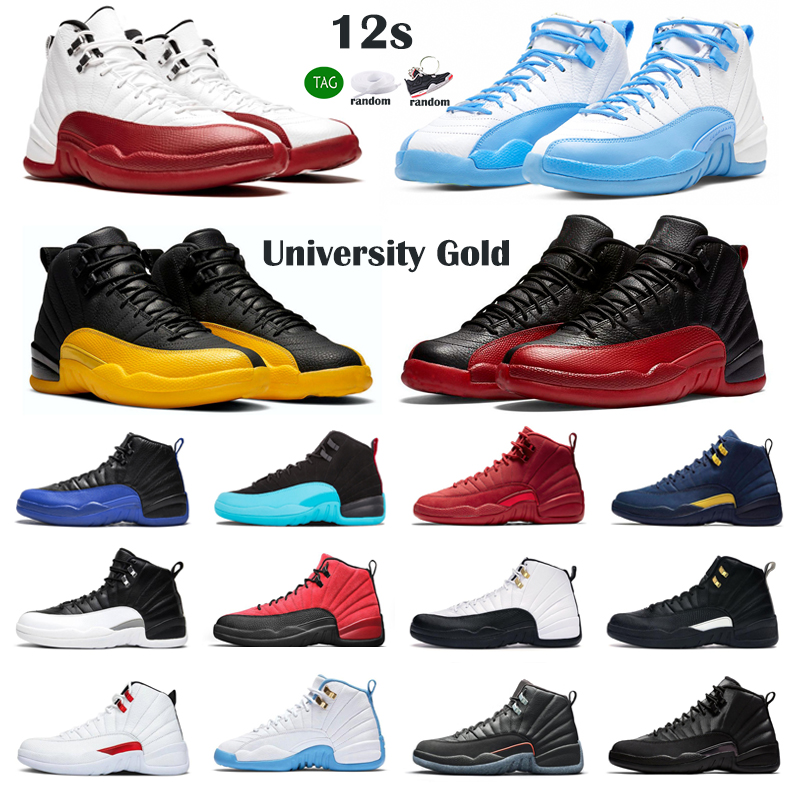 

12s Men Women Basketball Shoes Jumpman 12 Flu Game Taxi Blue Stone Cherry University Gold Breathable Mens Trainers Sports Sneakers