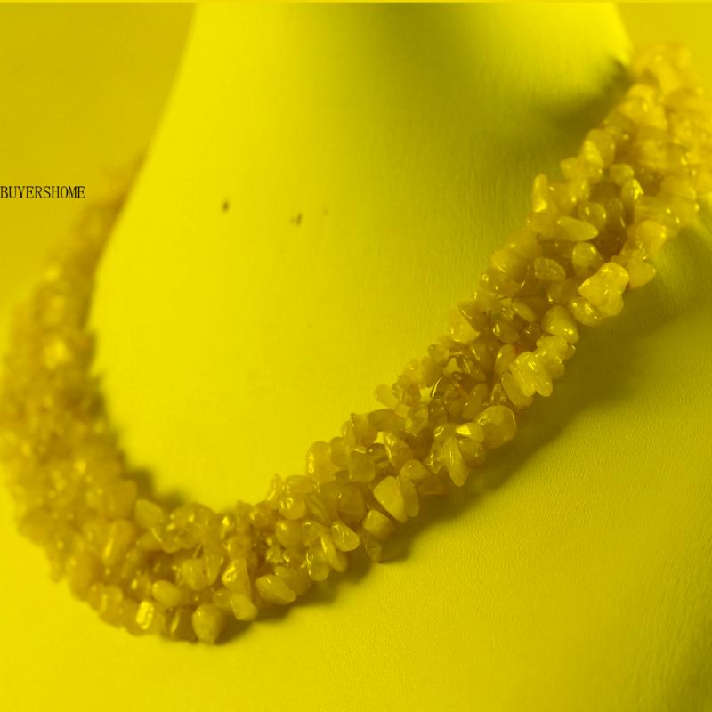 

Chokers 4-8MM Pink Crystal Quartz Necklace Natural Stone Chip Beads For Women Jewelry Gift Wholesale/Drop E035Chokers