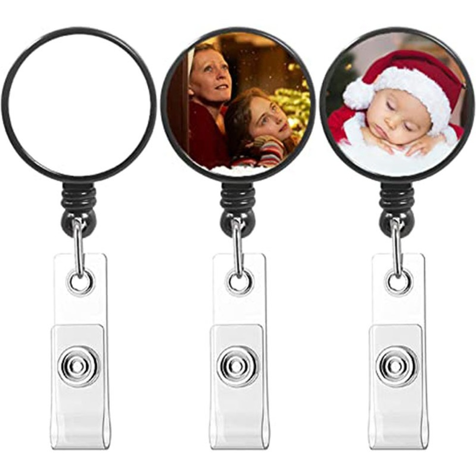 

Sublimation Badge Reel Retractable Medical Worker Work Card Clip Nurse ID Name Card Display Tag Staff Badge Holder sxmy28