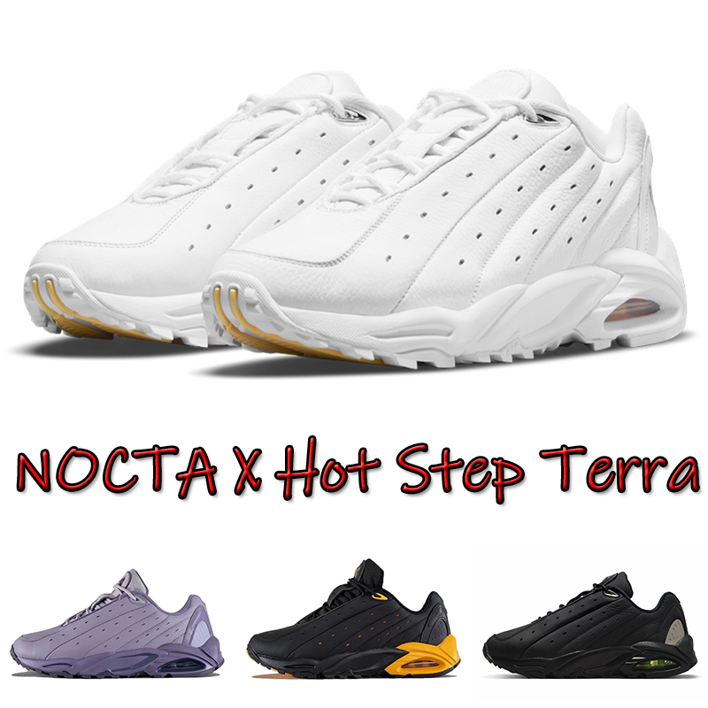 

Top quality 2022 NOCTA X Hot Step Terra Running Shoes EUR 46 Women Mens Trainers Jogging Triple Black White Purple University Gold Leather Platform Designer Sneakers, 36-46 triple black