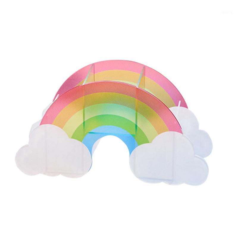 

Car Organizer 1pc Acrylic Pen Holder Rainbow Decorative Brush Bucket