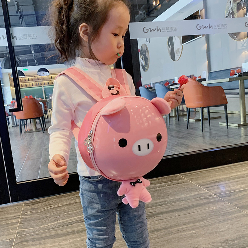

Kindergarten Children's School Bag Summer Baby Small Backpack Anti-Lost Kids Bags Boys Girls Cartoon Animal Eggshell Backpack