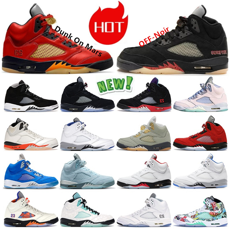 

5 5s High Off Noir Basketball Shoes What The Men Polar Mars For Herk Stealth 2.0 Raging Bull Red TOP 3 Oreo Hyper Royal Oregon Ducks Ice Bred Alternate Bel Sneakers With Box, 5s concord