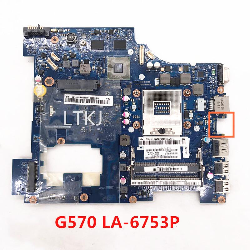 

Motherboards Mainboard For LENOVO G570 Series Laptop Motherboard PIWG2 LA-6753P HM65 DDR3 HD 6630M 100% Full Tested