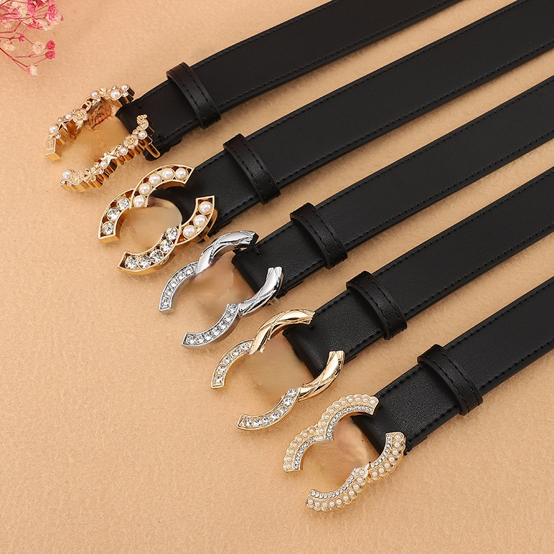 2023 Classic Luxury Women Brand Belt Designer Letter buckle Belts New Women's Simple Diamond Leather Formal Dress Jeans Waistband