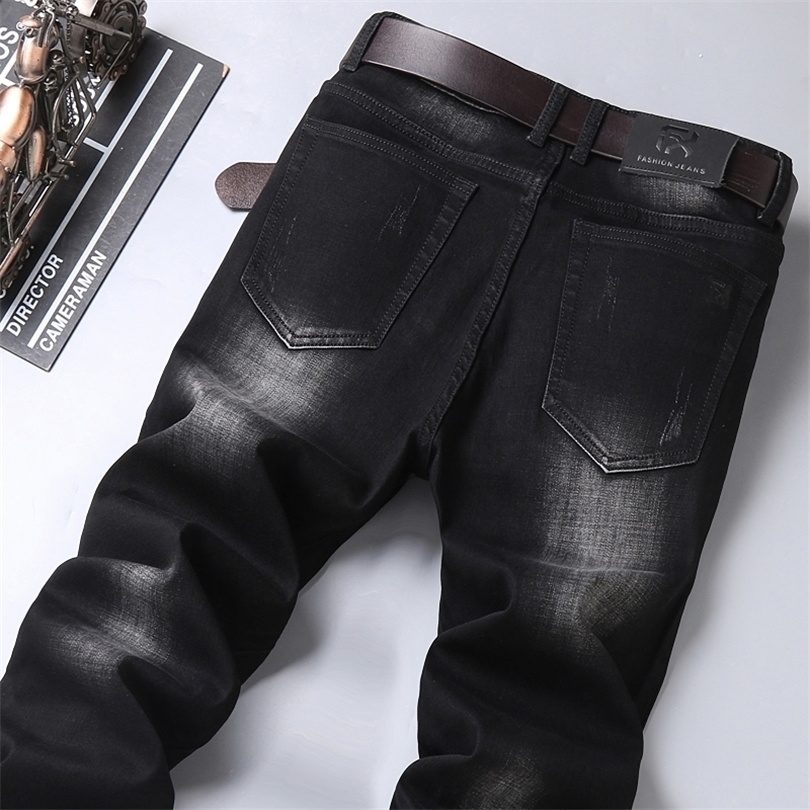 

New autumn Men's black vintage slim jeans classic style Fashion Cotton Stretch Regular Fit Denim Pants male Brand trousers 201123, 912-black