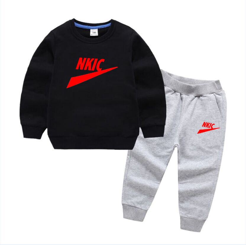 Autumn Baby Clothes Brand Sets Children Boys Girls Sport Letters Hoodies Pants 2Pcs/sets Toddler Active Clothing Infant Kids Tracksuit-image-760096967