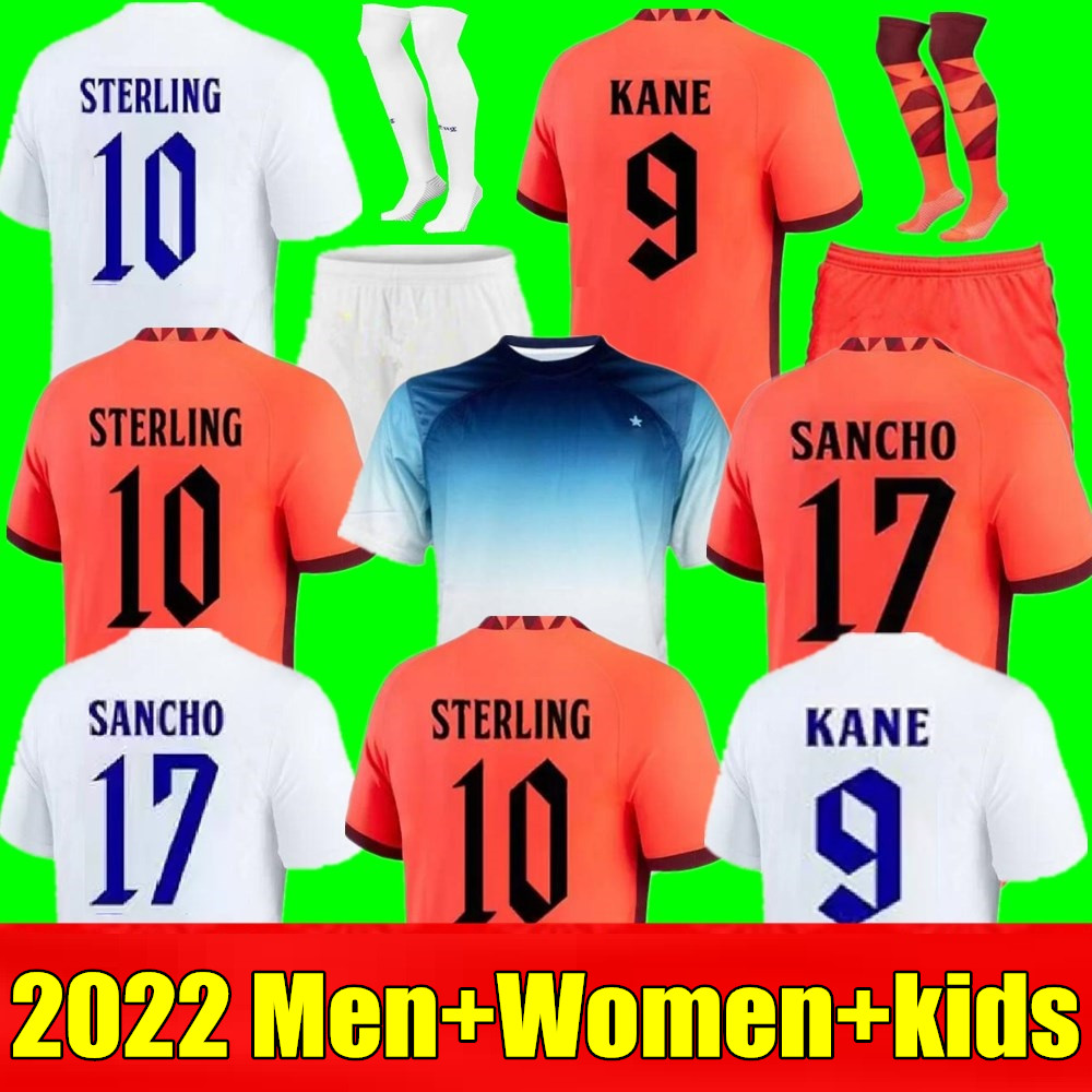

New 2022 MEAD soccer jersey KANE STERLING RASHFORD SANCHO GREALISH MOUNT ENGLANDS FODEN SAKA 22 23 national football shirt women men kids kit sets uniform, As shown in illustration