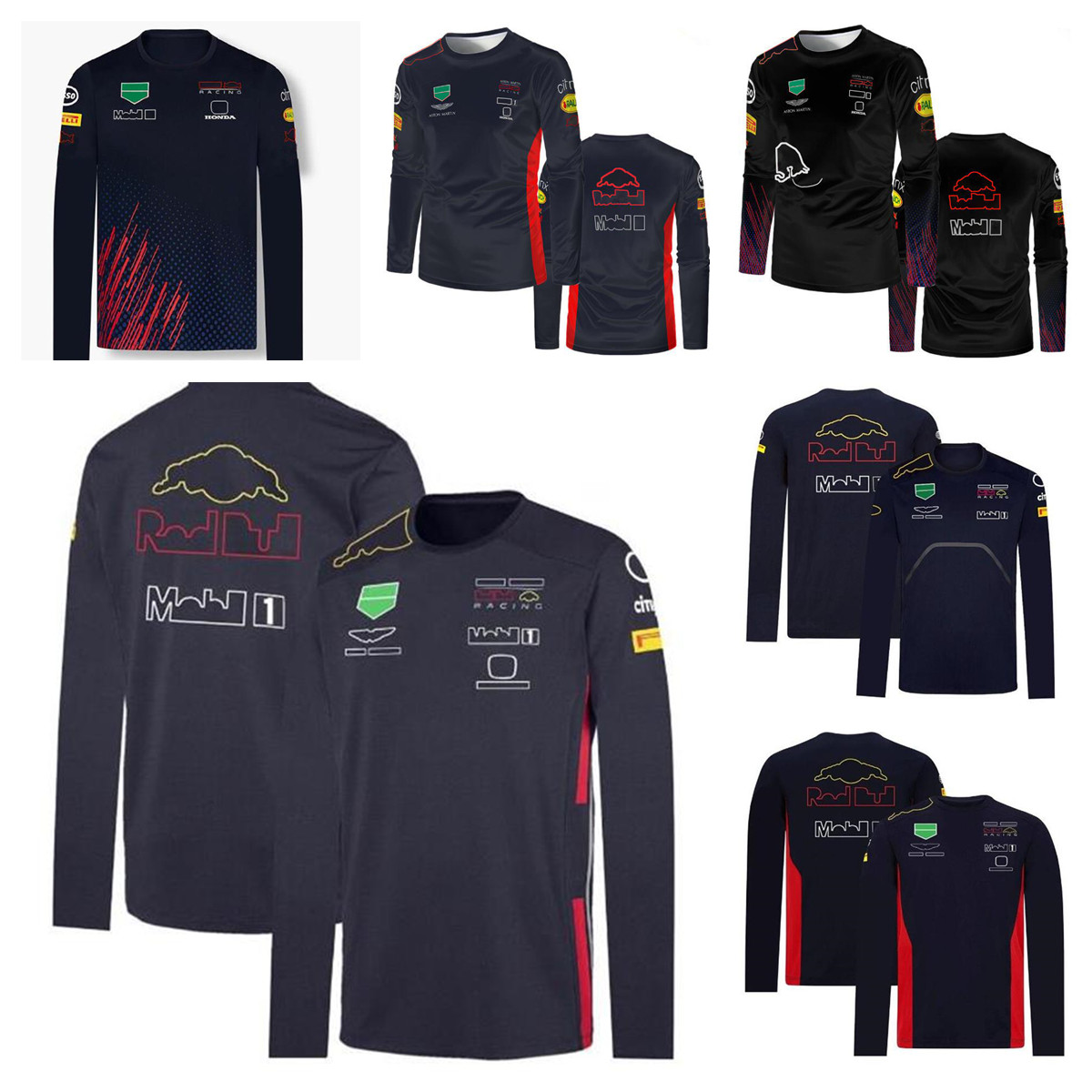 

2022 new F1 formula one long-sleeved T-shirt with the same custom