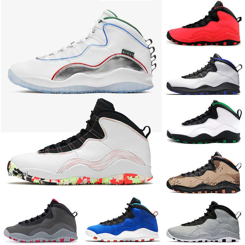 

Jumpman 10 Trainers Basketball Shoes Ember Glow Wings OVO White Chicago Orlando Sports 10s Sneakers Smoke Grey Tinker Ceme OG designer shoes, B4 woodland camo