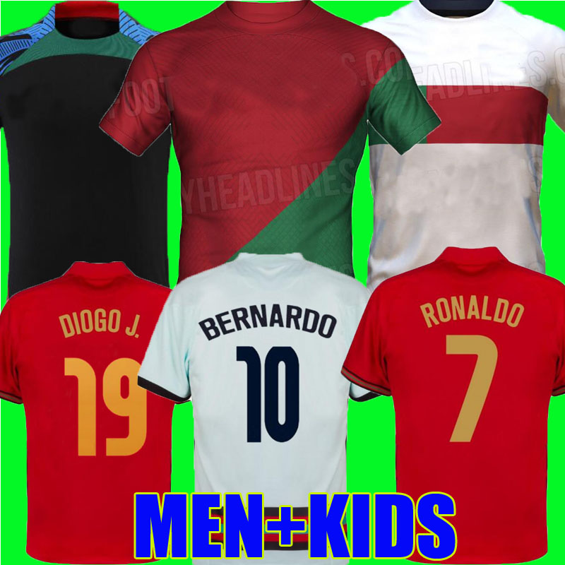

20 21 22 23 Portuguesa JOAO FELIX soccer jerseys BERNARDO R. Leao RONALDO G.Guedes Bruno FERNANDES world 2021 2022 cup Portuguese football shirt Men DIEGO J. home away top, Special black red green