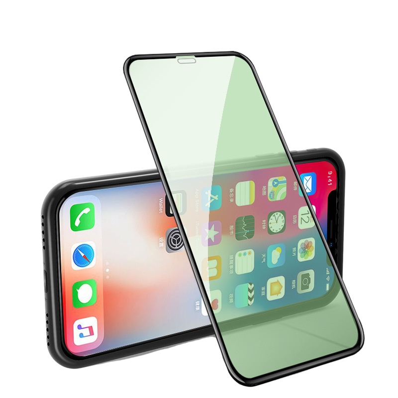 

Green ray Protect Eyes Tempered Glass Screen Protector full Cover Guard Film Protective 2.5D Curved Coverage Shield For iPhone 13 12 11 PRO XS MAX XR X 8 7 PLUS