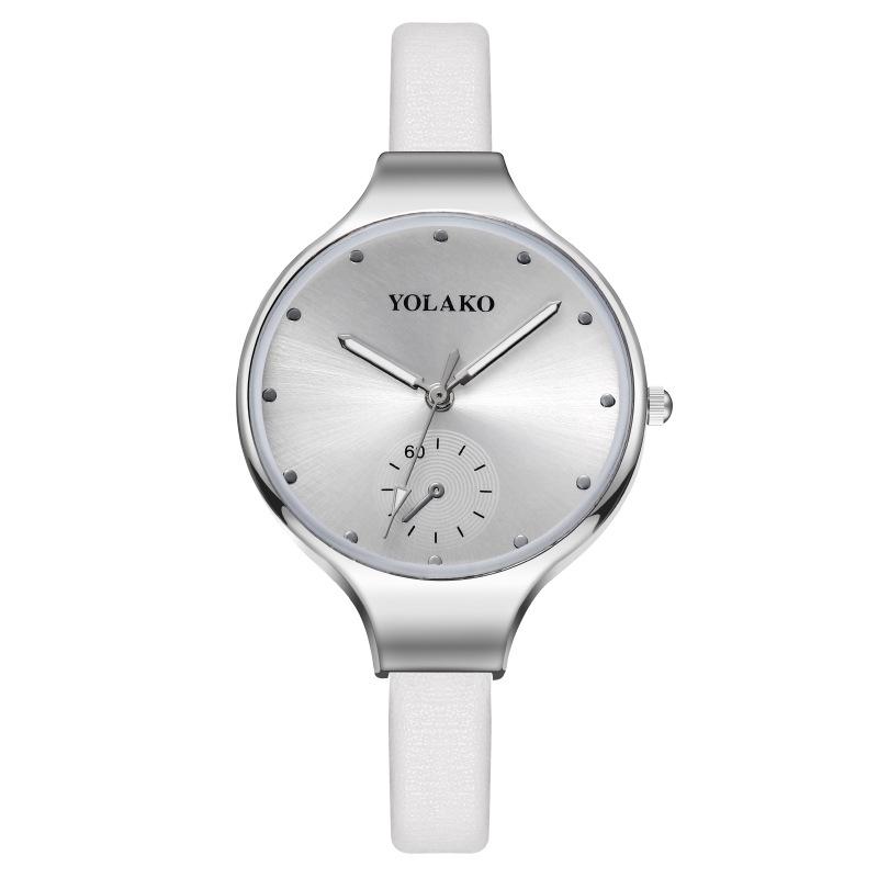 

Wristwatches Fashion Round Quartz Stainless Big Dial Casual Wrist Watches Leather Strap Fashionable Clock Waterproof Wristwatch For Women, Red