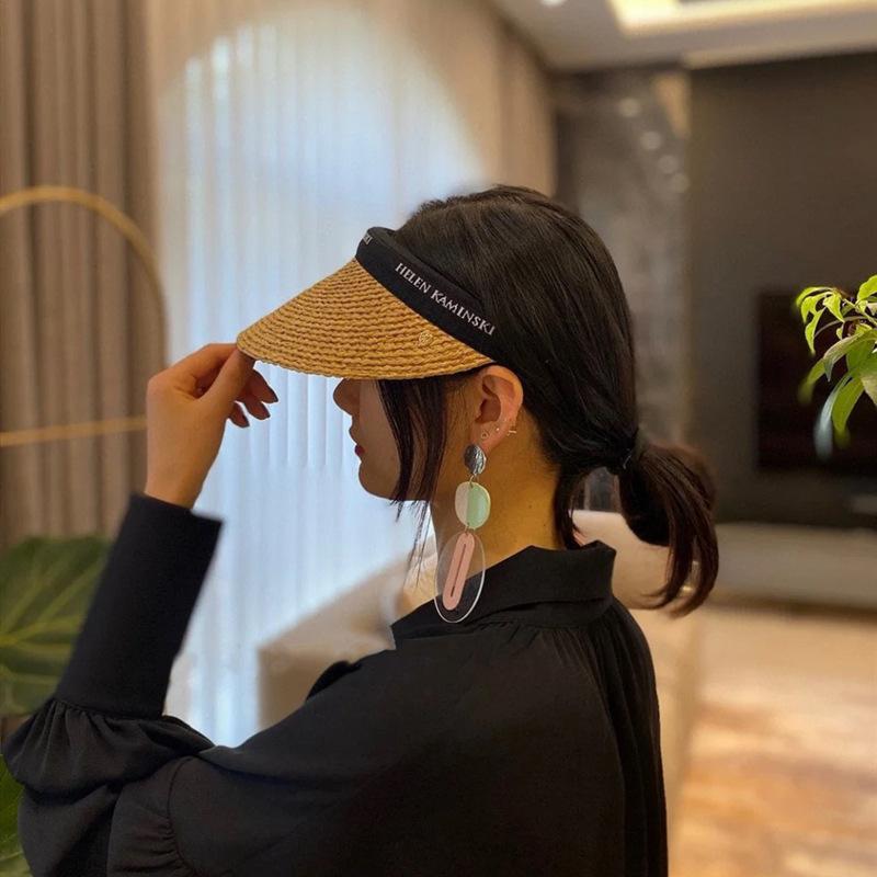 Wide Brim Hats Raffia Straw Hat Female Elegant Panama Woman Sun Helen Designer Beach Korean Sunscreen Empty Summer