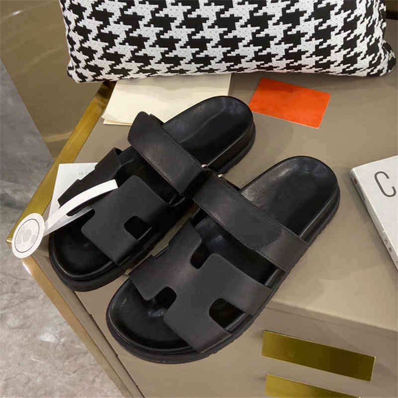 

Chypres Designer Slipper Herme Women Fashion Wear Leather Thick Soled Women's Summer Magic Patch Beach Casual Sandals Cute Slippers, Suede [black]