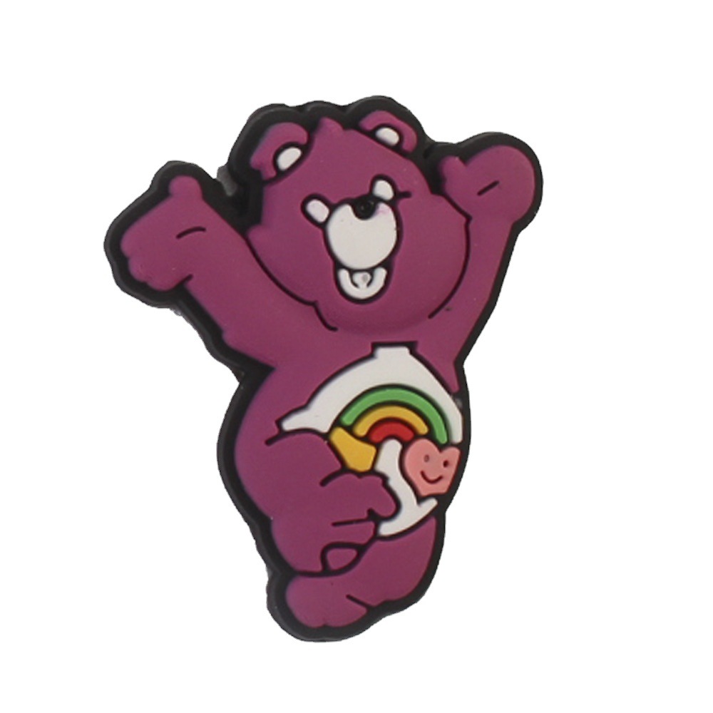 

Drop plastic hole and shoes flower love bear environmental protection PVC soft glue patch shoe decoration factory spot cross-border exclusive supply