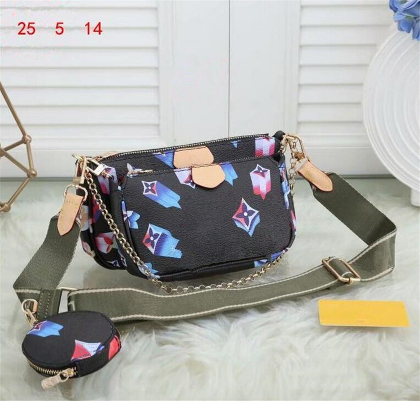 

Fashion Designer Bags Women's Multi Purses Flower Mini Pochette 3pcs Shoulder Bag High Quality Messenger Handbags student