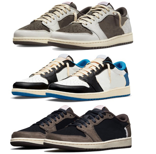 

Authentic Reverse Mocha x Travis design 1 Low OG TS SP Shoes Fragment High Sail University Red Ridgerock Scotts 1S Cactus Jack Military Blue Mens Sneakers With Box, 10
