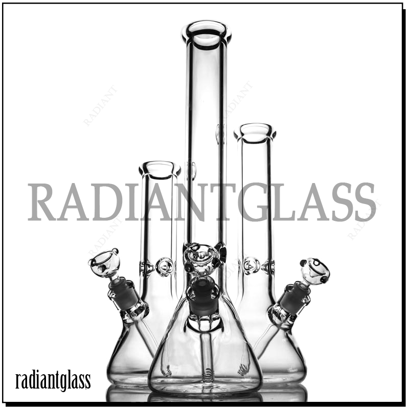 

Super Heavy glass hookahs beaker bong 9mm thickness bongs tall 12'' 14'' 18'' thick water pipes bong