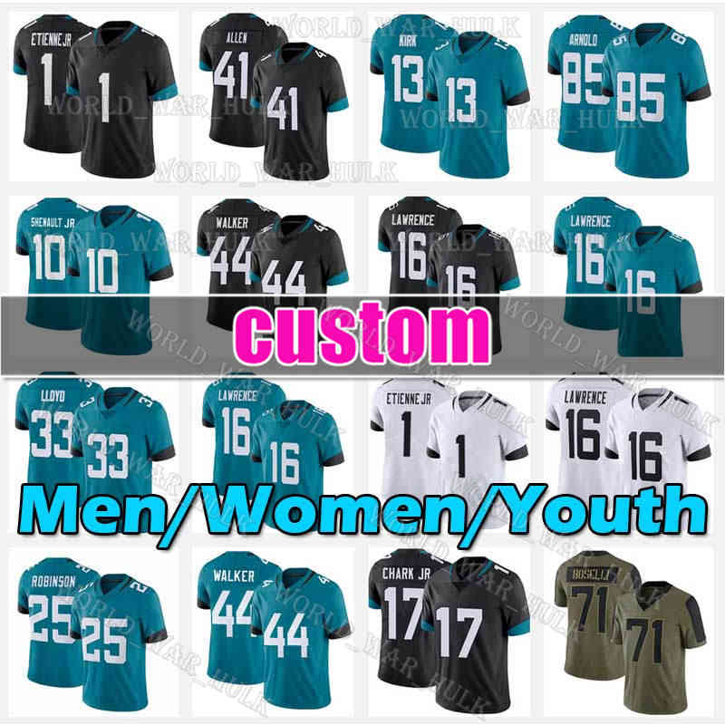 

16 Trevor Lawrence Jersey 44 Travon Walker Football Travis Etienne Jr Jacksonville Laviska Shenault James Christian Kirk Jaguars Dan Arnold Robinson Evan Engram, Custom men (m z h)