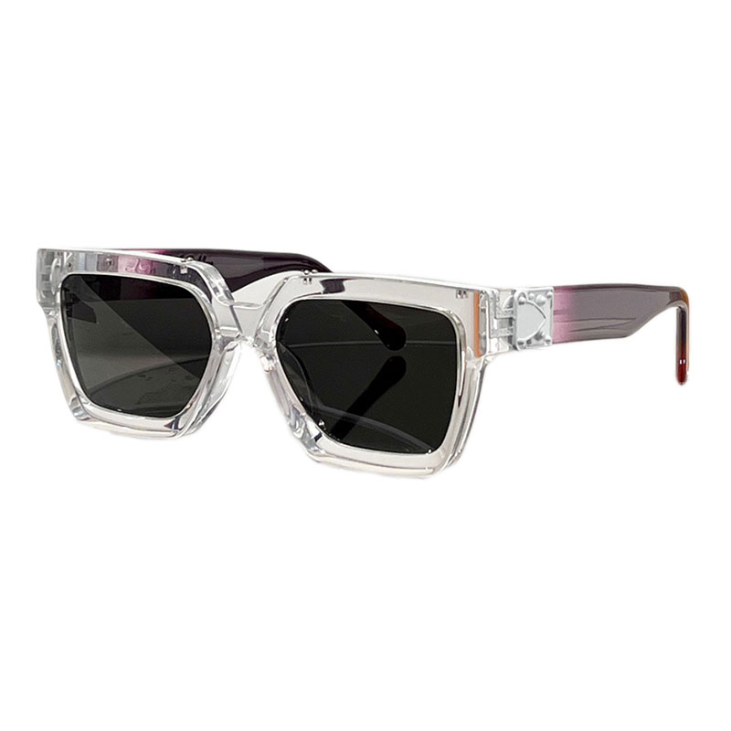 

Classic Designer Millionaire Sunglasses 96006 Grape Purple Gradient Temples Limited Edition Catwalk Summer Outdoor UV400 Top Quality Mens Womens Glasses