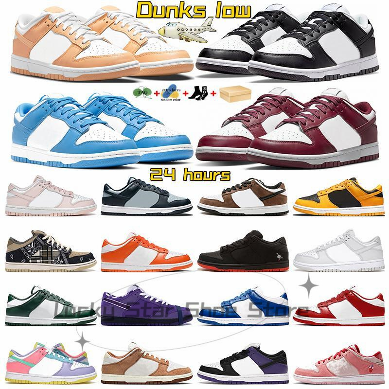 

With Box Casual Shoes dunks panda Designer men women low sneakers White Black UNC Green Sail Grey Fog Syracuse Michigan Kentucky mens trainers sports shoe size 36-47, 36-40 orange pearl