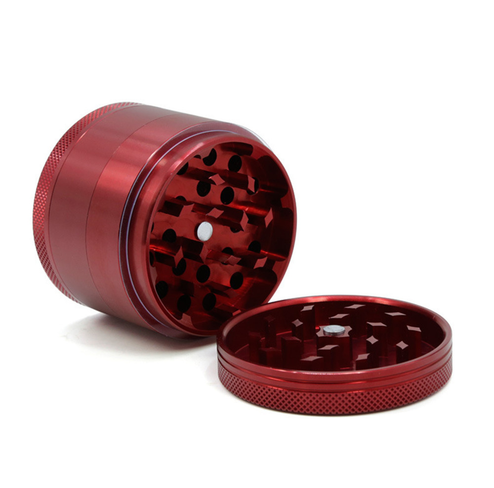 

55mm 4 layers herb grinder smoking accessories metal tobacco grinders 8 colors zinc alloy colorful