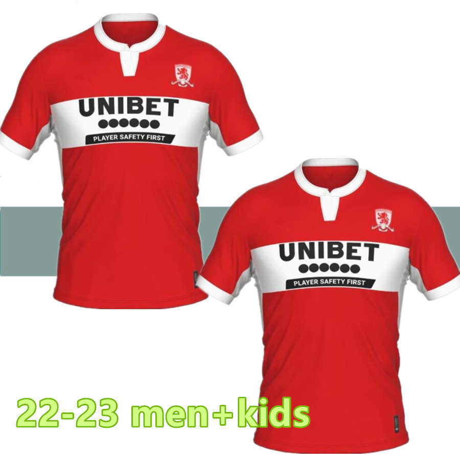 22 23 Jerseys de football pour hommes Middlesbrough 2022 2023 Tavernier Payero Sporar Howson McNair Watmore Bola Home Red Football Shirt Short