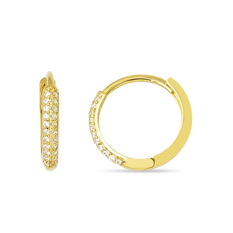 

Hoop & Huggie Suyolu Gemstone 14 Carat Gold Ring EarringsHoop