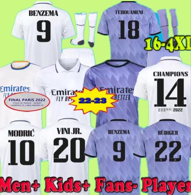 

BENZEMA soccer jerseys 22 23 football shirt VINI JR TCHOUAMENI CAMAVINGA 120th Y-3 ALABA ASENSIO MODRIC MARCELO REAL MADRIDS 2022 2023 camiseta men kids kit uniforms, Third ucl