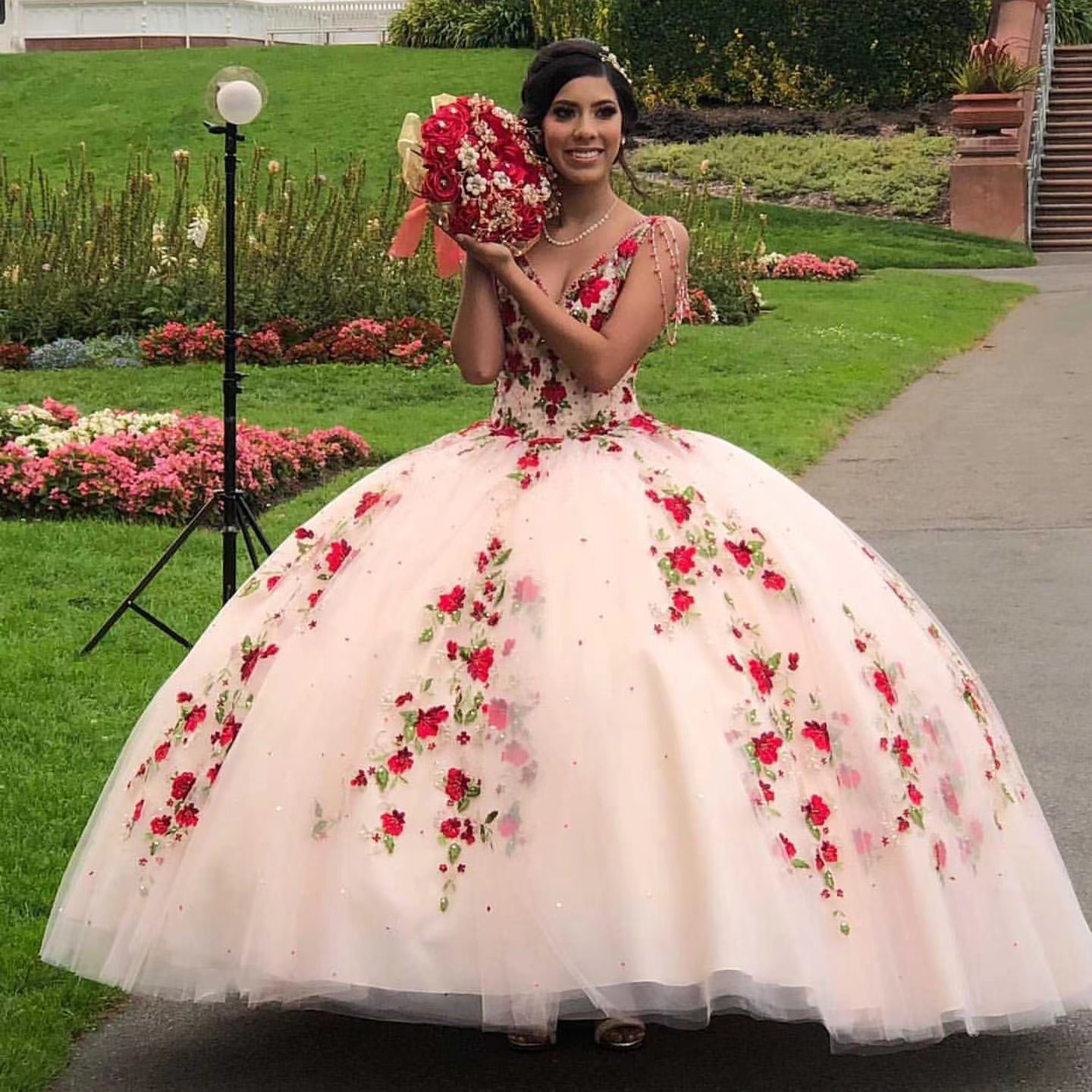 

Luxury Sweet Quinceanera Dresses Ball Gown 16 Girl Appliques Birthday Party Prom Dress Vestidos De 15 Años, Green