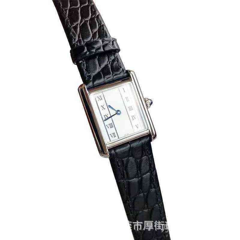 

luxury formal watch santos classic wrist watches tank watch Mechanical Store Brand Ladies Medieval Quartz Hot-Selling Small Female FamousV04B, Golden black belt