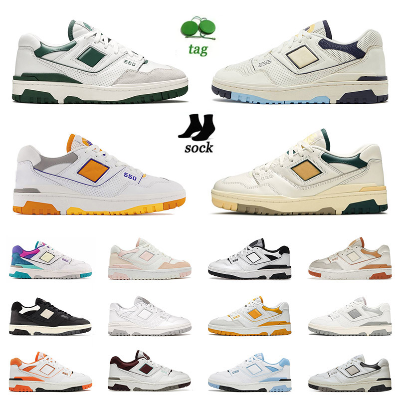 

Authentic Flat BB550 B550 Mens Women Fashion Casual Shoes With Socks Rich Paul Au Lait Aime Leon Dore White Pink Green UNC Lakers Pack 550 Luxury OG Sneaker Trainers, B12 white pink 36-40