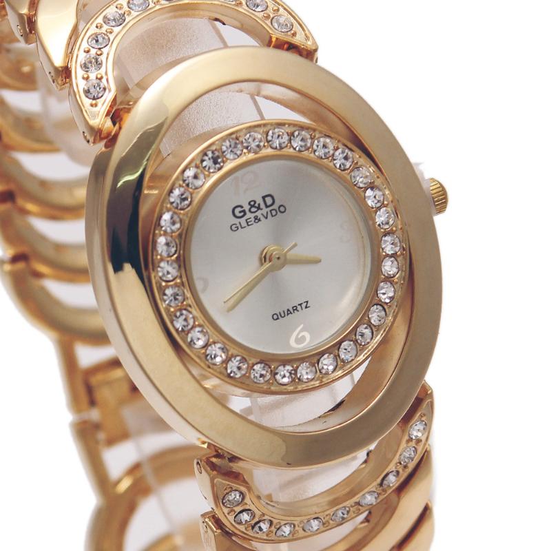 

Wristwatches G&D Wome Quartz Stainless Steel Fashion Ladies Bracelet Watch Relogio FemininoWristwatchesWristwatchesWristwatches, Silver
