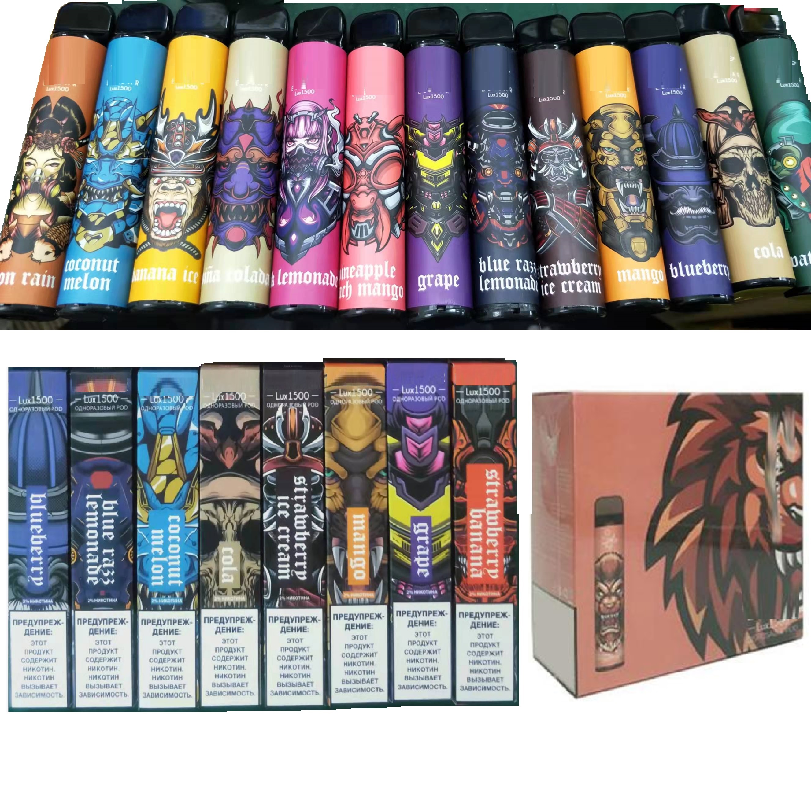 

Elf Bars 1500 Puffs Disposable Vape Watermelon 4.8ml Pods 2mg Prefilled 850mAh Battery Grape Blueberry 17 Flavours Option English Russia Version Delivery 4days
