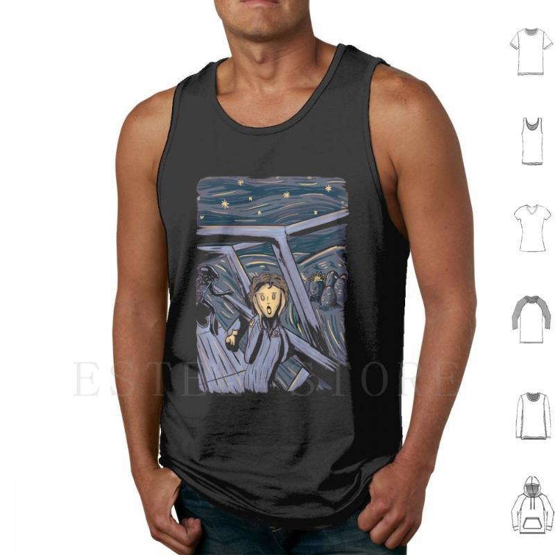 

Men' Tank Tops In Space No One Can Hear You Scream Vest Xenomorph Ripley Facehuger Movies Tv Munch Edward The, White;black