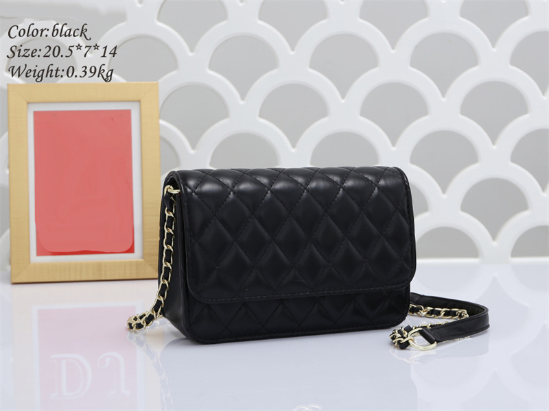 

Famous Fashion New Designer Collection PU Leather Chain Messenger Bag Shoulder Handbag Clutch Solid Color Women's Wallet007