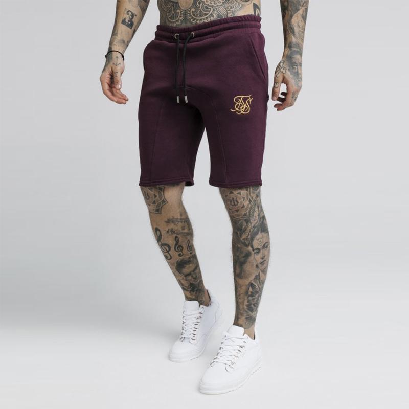 

Men's Shorts Summer Brand Men Sik Silk Embroidery Fitness Bodybuilding Casual Training Sports High Quality CottonMen's, Photo color