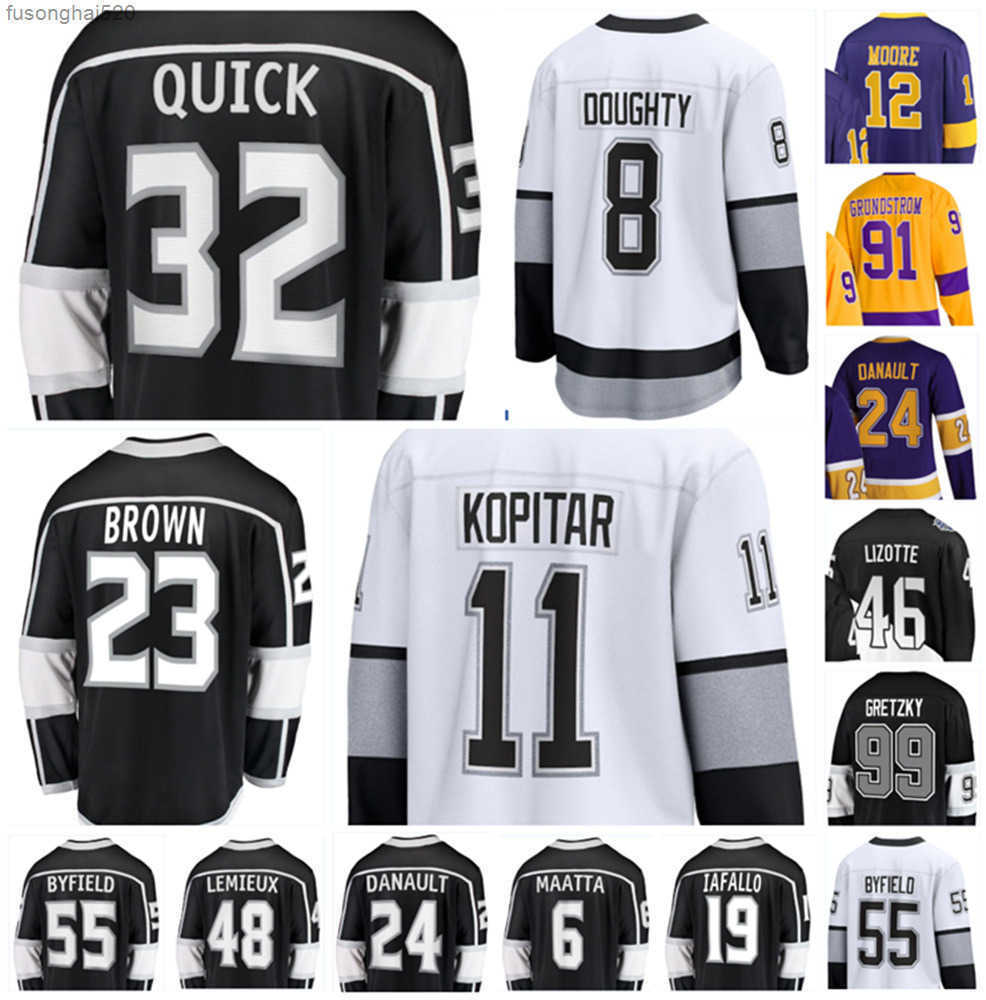 

2022 Los Angeles Anze Kopitar Hockey Jersey Drew Doughty Jonathan Quick Dustin Brown Wayne Gretzky Phillip Danault, Colour 3