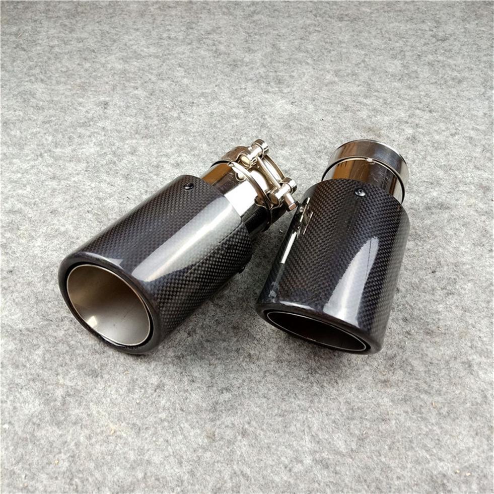 

Universal Car Style Exhaust Pipe Carbon Fiber Exhausts Muffler Tip Akrapovic Curly Edge Glossy Tail End Tips268j