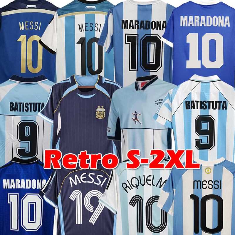 

Argentina Retro Soccer jersey 1986 Maradona CANIGGIA 1978 85 86 93 94 96-97 98 Football Uniforms 2001 06 RIQUELME 2010 14 SIMEONE ORTEGA J.ZANETTI ORTEGA CRESPO Shirt, 1993 home