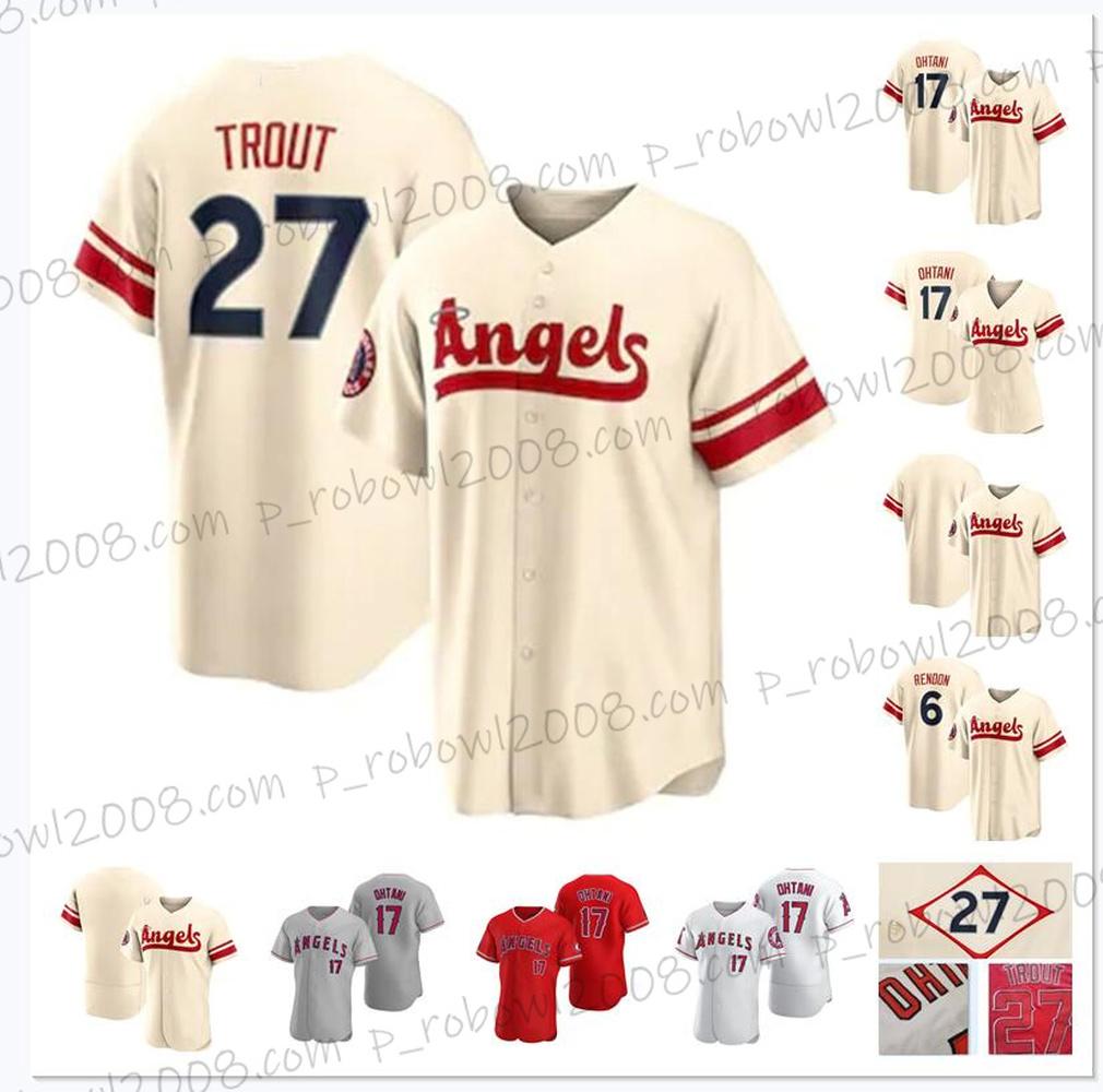 

17 Shohei Ohtani 27 Mike Trout 2022 City Connect Angels Jersey Noah Syndergaard Jared Walsh Anthony Rendon Brandon Marsh Andrew Velazquez Ward Tyler Wade Kurt Suzuki, 2022 connect city mens flex base