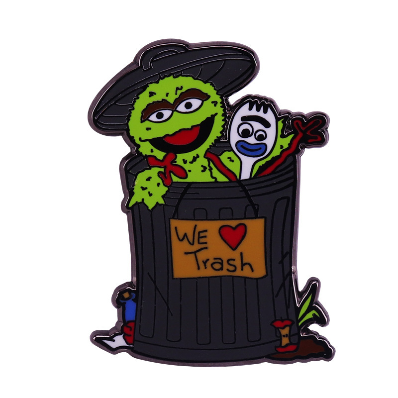 

Toy Enamel Pin Comedy Animated Movie Badge Cute Forky Dragon Brooch Funny Gift For Kids, As picture