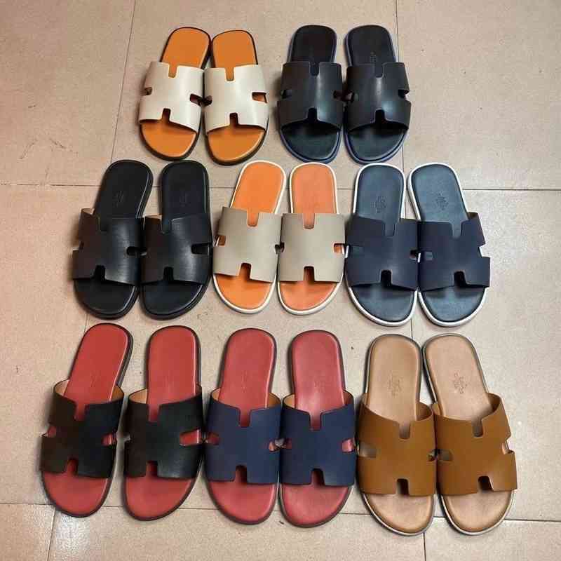 

Designer Herme Slippers Slipper European Station h Family Mens Slippers 2022 Spring and Summer h Fashion Brand Fashionable Outdoor Fl Have Logo, 01 blue red